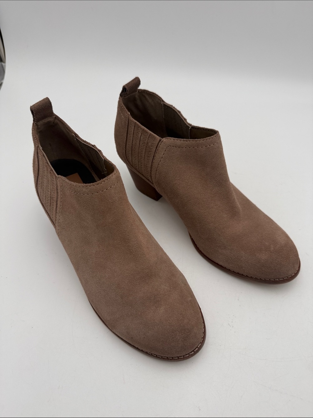 Dolce Vita Brown Suede Ankle Booties women Casual 8 festival retro office Y2K